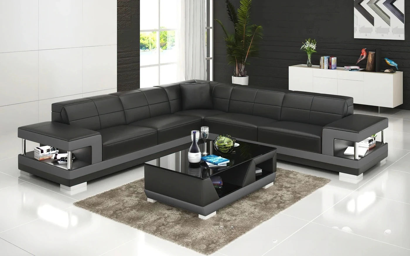 Nordic new creative leather sofa first layer cowhide modern living room sofa