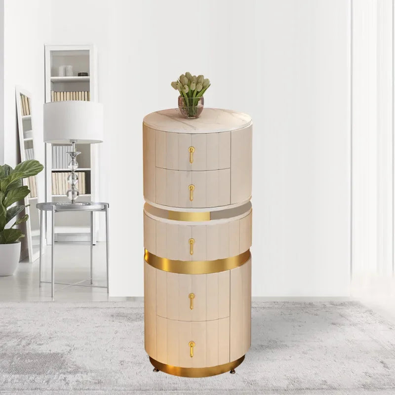 Bedroom Italian Light Luxury Dressing Table Wind Storage Cabinet One Small Apartment Makeup Dresser