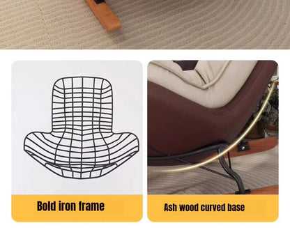 Lazy Sofa Rocking Chair Bedroom Lounge Chair Carefree Adult Living Room Single Balcony Leisure Rocking Chair Recliner Chairs