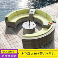 Outdoor sofa combination balcony courtyard rattan furniture