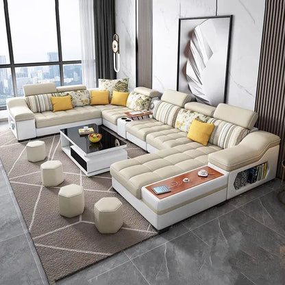 +··Creative Minimalist Living Room Sofas Lazy Nordic Leather Sofas Designer Living Room Sofas Lounge Koltuk Takımı Home Furnitur