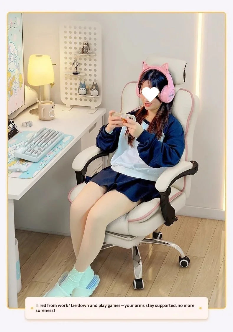 Ergonomic Office Chair Gaming High Back Computer Desk Chair Adjustable Lumbar Support Reclining Swivel Armrest Home Sillas