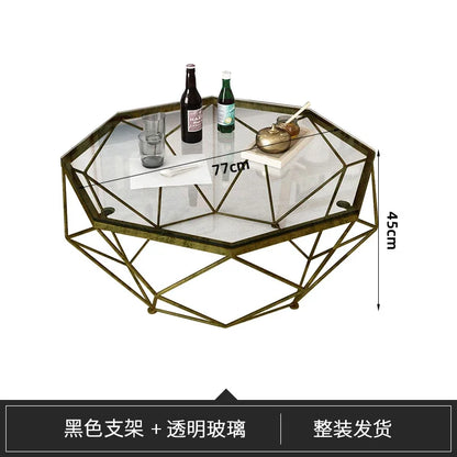 S Nordic Aesthetic Coffee Table Clear Simple Unique Designer Decoration Side Table Standing Lounge Couchtisch Salon Furniture