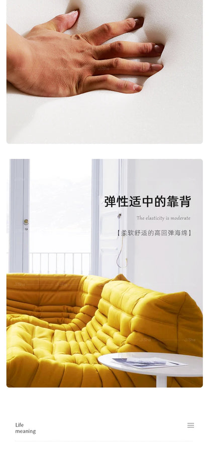 Collection house designer togo floor-to-ceiling single sofa Nordic balcony study lazy caterpillar Internet celebrity cream sofa
