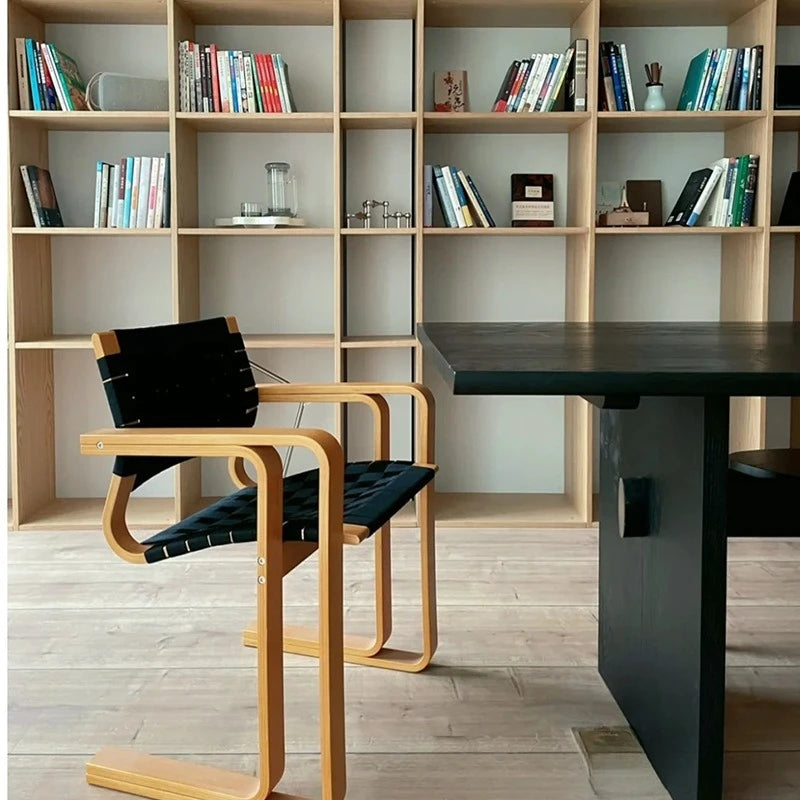 Solid Wood Woven Fabric Dining Chairs,Backrest Armchair,Furniture,Customized,Home,Living Room,Desk Stool