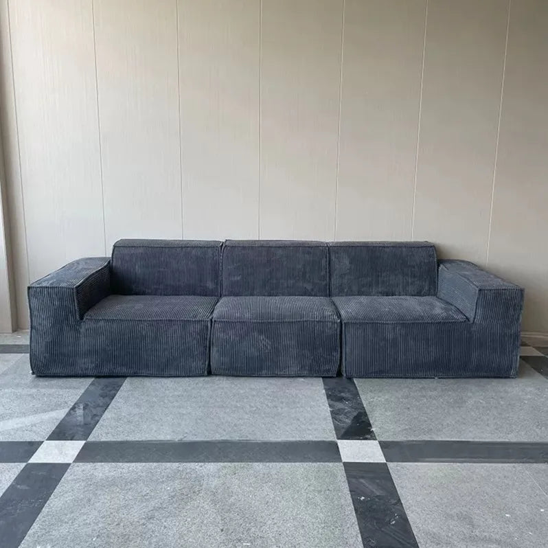 Modern Luxury Living Room Sofa Sectional Set Furniture l Shape 2 3 Seater Corduroy Compression Vacuum Packed Relaxing Designs