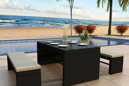 Outdoor rattan chair three-piece combination outdoor courtyard terrace table and chair wrought iron rattan leisure chair balcony
