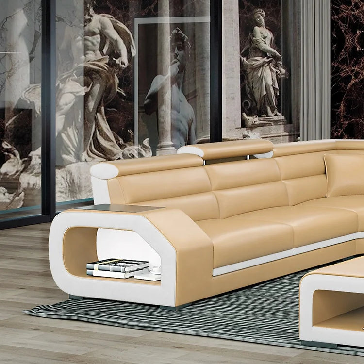 10set Living Room Dark Green Minimal Modern Leather Sofa Bed Luxury Sectional Leather Sofa in China