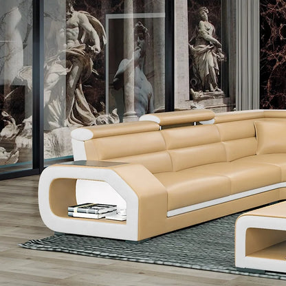 10set Living Room Dark Green Minimal Modern Leather Sofa Bed Luxury Sectional Leather Sofa in China