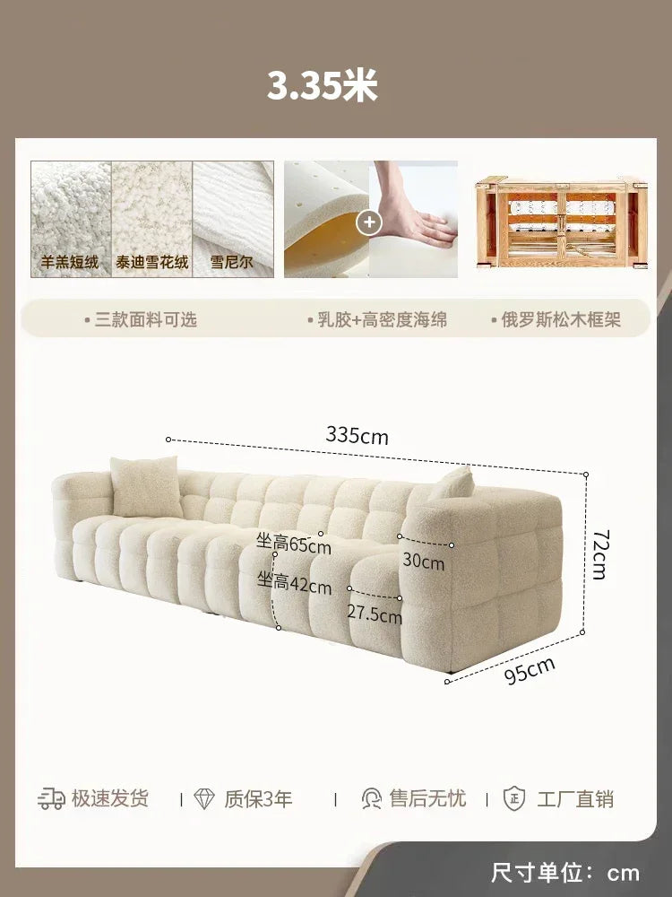 Classic Family Living Room Sofa Nordic Minimalist Comfortable Lounge