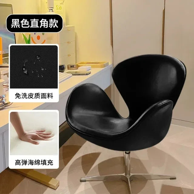 New Computer Chair, Home Bedroom Girls Makeup Chair, Comfortable Sedentary Dressing Table Stool, Sherpa Lift Swivel Chair