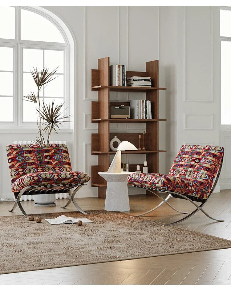Stainless Steel Relaxing Chair Sturdy and Durable Single-person Sofa Chair Modern Leisure Chair Luxury Living Room Furniture