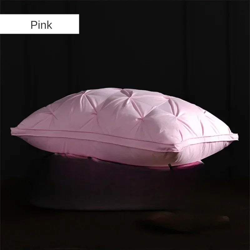 Goose Down Pillow White Cotton PillowCover Rectangle Bedroom Sleep 5-Star Hotel Pillow Low-Mid-high Pillows for Sleeping