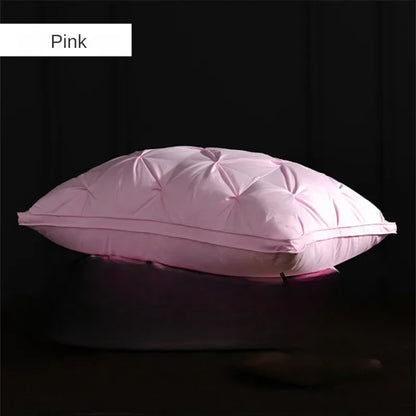 Goose Down Pillow White Cotton PillowCover Rectangle Bedroom Sleep 5-Star Hotel Pillow Low-Mid-high Pillows for Sleeping