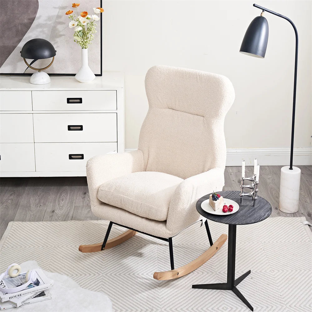 Lazy Sofa Rocking Chair Bedroom Lounge Chair Carefree Adult Living Room Single Balcony Leisure Rocking Chair Recliner Chairs