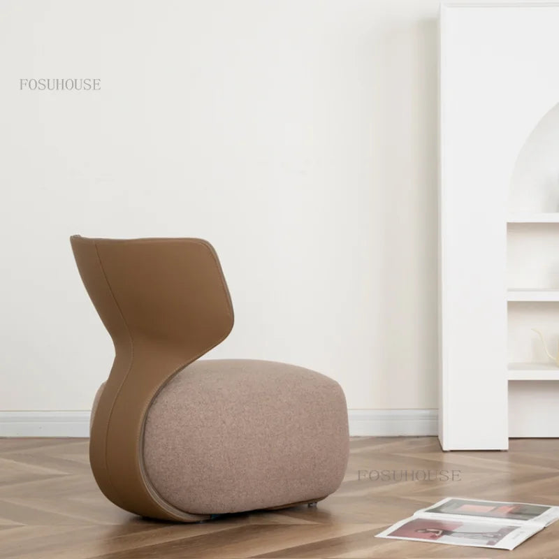 Luxury Fabric Living Room Chair Coffee Shop Living Room Lounges Chair Bedroom Sofa Furniture Low Stool Balcony Leisure Chair t