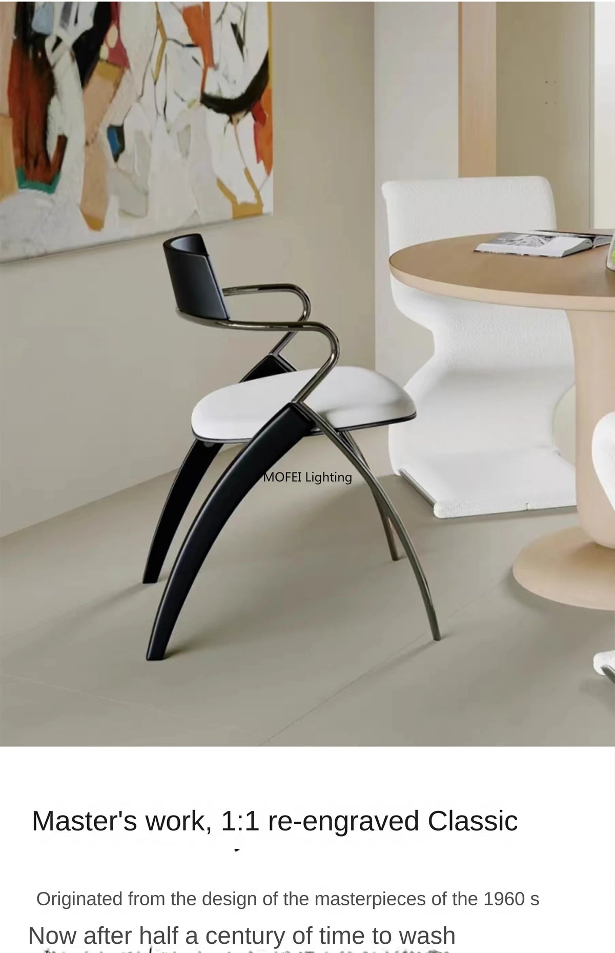 Antique Danish Designer Dining Chair Retro Simple Household Solid Wood Backrest Armchair Net Red Coffee Shop Leisure Chair