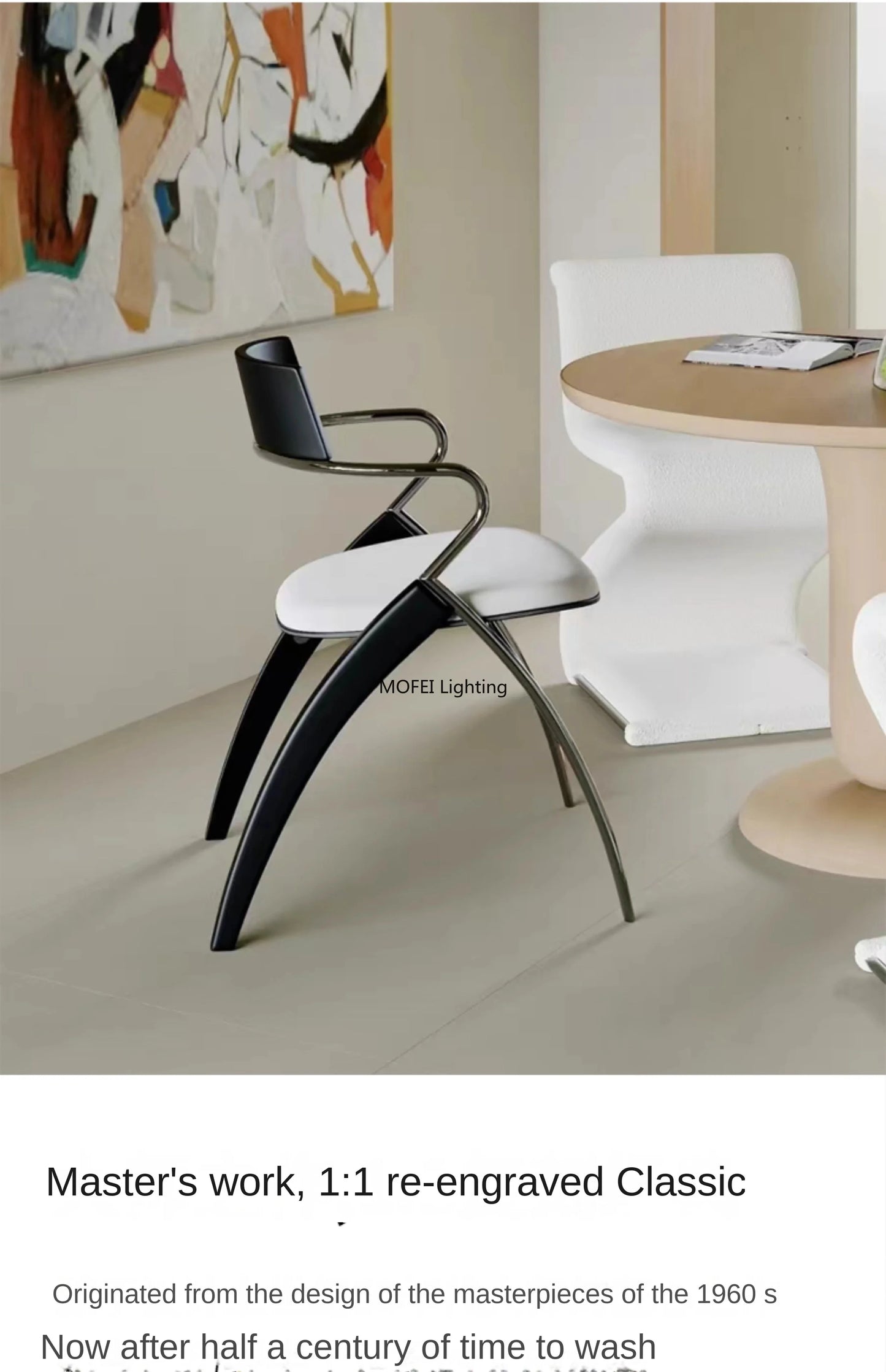 Antique Danish Designer Dining Chair Retro Simple Household Solid Wood Backrest Armchair Net Red Coffee Shop Leisure Chair