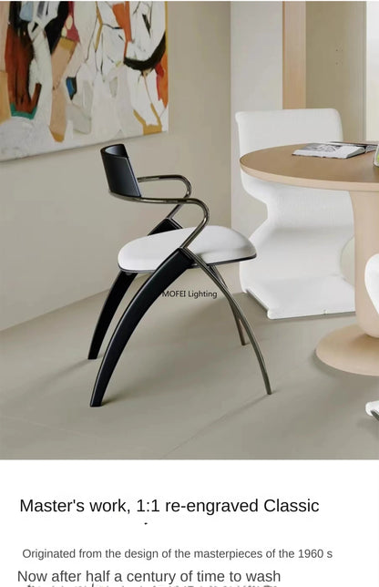 Antique Danish Designer Dining Chair Retro Simple Household Solid Wood Backrest Armchair Net Red Coffee Shop Leisure Chair