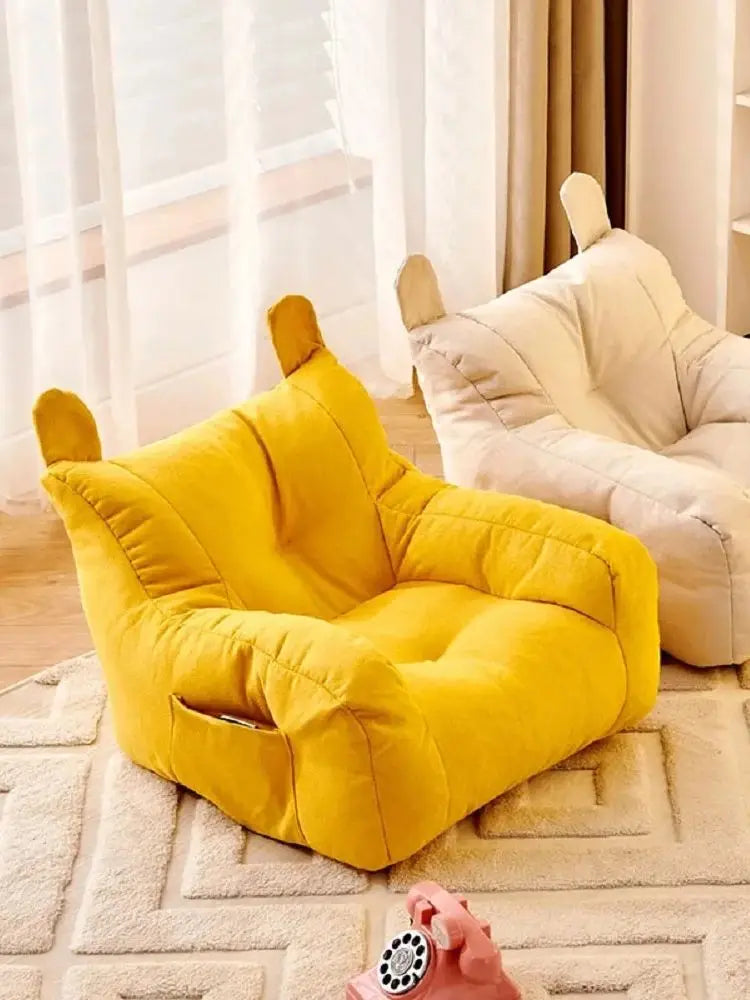 Eco-friendly Nordic Simple Living Room Soft Comfortable Backrest Person Single Sofa Chair Cute Bean Bag Baby Small Sofas