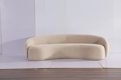ss03 Fabric Minimalist Designer Living Room Arc Cashew Sofa Beauty Salon Lambswool Sofa