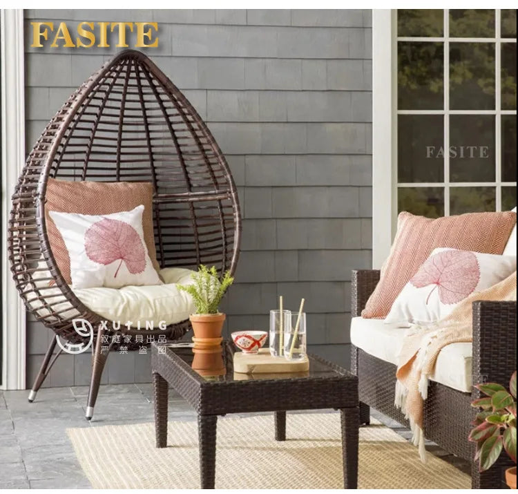 Internet celebrity swing outdoor balcony lazy hanging chair rattan nest cradle
