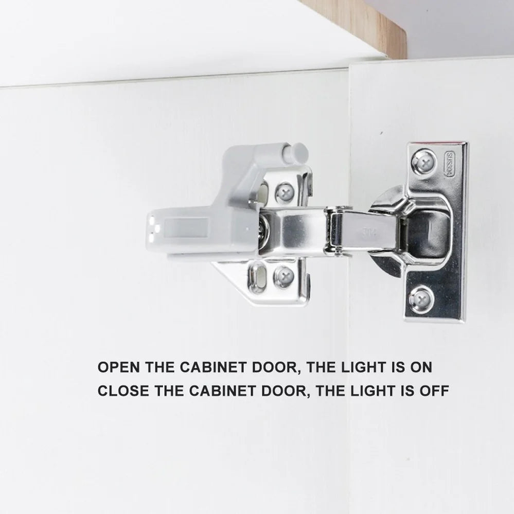 5 Pcs LED lamp Cabinet Hinge Light Kitchen Bedroom Living Room Cupboard Wardrobe Inner Loop Drawer Sensor Night Light