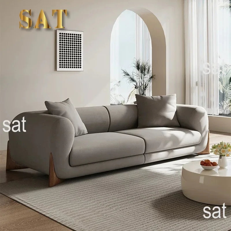 ^Or Nordic Wabi-Sabi Minimalist Living Room Matte Fabric Sofa Multi-Person Free Combination Hotel Lobby Villa Sectional Sofa&*