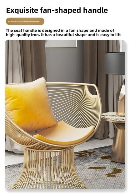 Cream Style Single Sofa Chair Designer Light Luxury Living Room Reception Table Balcony Leisure Table Chair Three Piece Set