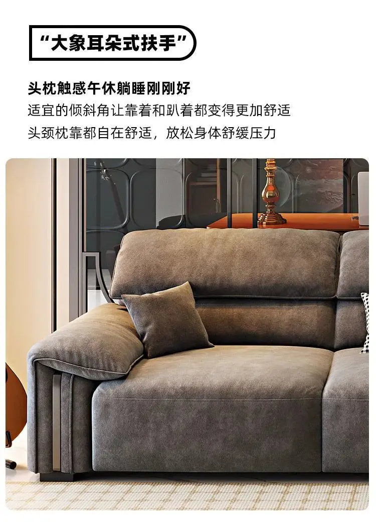 N67 Design Extendable Electric Recliner Sofa Living Room Lazy Lounges Electric Recliner Sofa Nordic Modern Divano Home Furniture