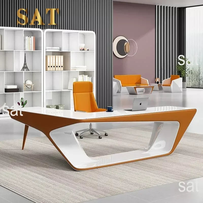 #V New 2024 Boss L Shape Luxury Office Furniture Manager High Tech Modern Executive Ceo Office Desk