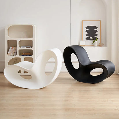 Creative butterfly shaped living room rocking chair, home leisure single lazy chair, modern simple plastic lounge chair GN772LA