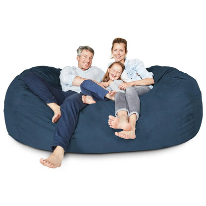 Luxurious Giant 7ft Bean Bag Chair with Microsuede Cover - Ultra Soft, Foam Filling, Washable XXL Bean Bag Sofa , Customized