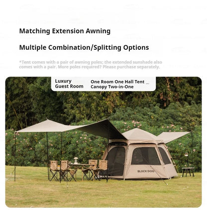 Naturehike BLACKDOG Qiyun 3-Speed Hexagonal Tent Sunscreen Stable Cooling Sensation Strong Wind Resistant Fiber Support With 360