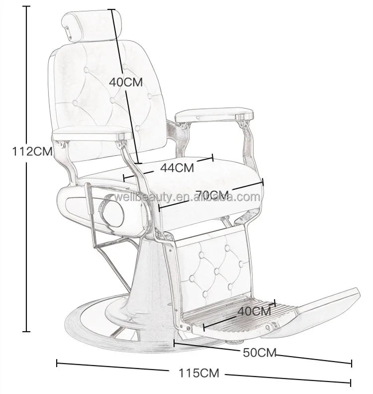 Barber Chair Retro Stylish Hairdressing Beauty Armrest Hydraulic King Hair Styling Classic Furniture Salon Barber Chair