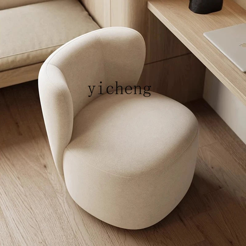 ZC single balcony rotating sofa chair simple leisure chair fabric bedroom retro dressing stool