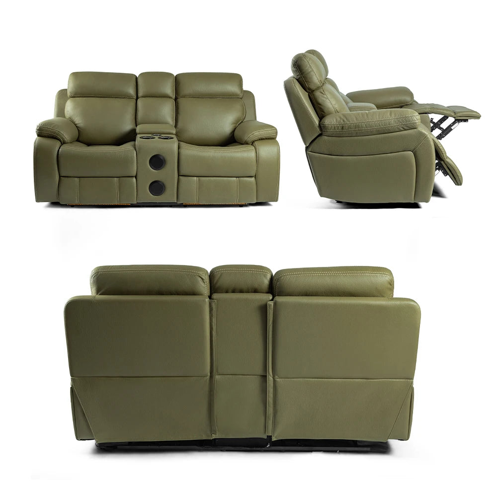 High Density Sponge 2+3 Seats Recliner Sofa Set Fabric Wireless Charging Smart Cup Holder Reading Apartment