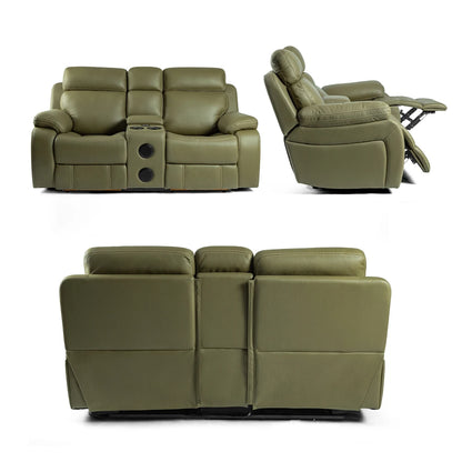 High Density Sponge 2+3 Seats Recliner Sofa Set Fabric Wireless Charging Smart Cup Holder Reading Apartment