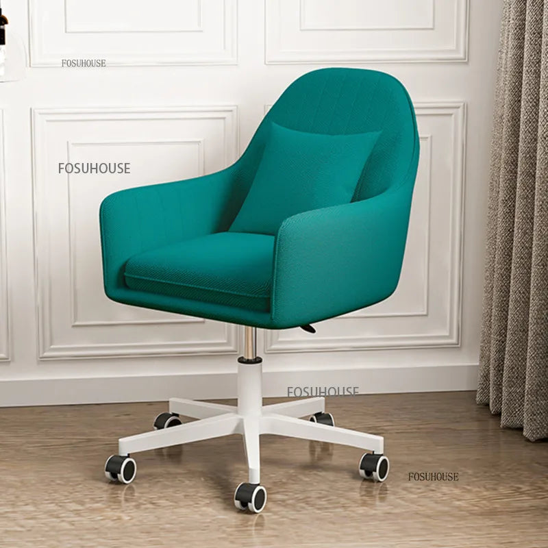 Computer Chair Nordic Household Comfortable Office Chair Bedroom Furniture Designer Backrest Study Swivel Pulley Gaming Chair