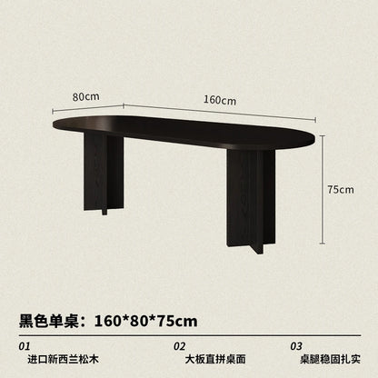 HTT oval dining table and chairs retro living room modern light luxury dining room rock slab home accessories