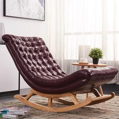 Nordic solid wood rocking chair adult elderly nap home recliner balcony bedroom living room free chair