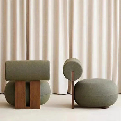 Modern Luxury Nordic Living Room Chairs Home Furniture Leisure Chairs Velvet Single Sofa Chairs Solid Wood Frames