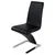 Modern minimalist Z-shaped PU leather metal dining chair, dining room chair