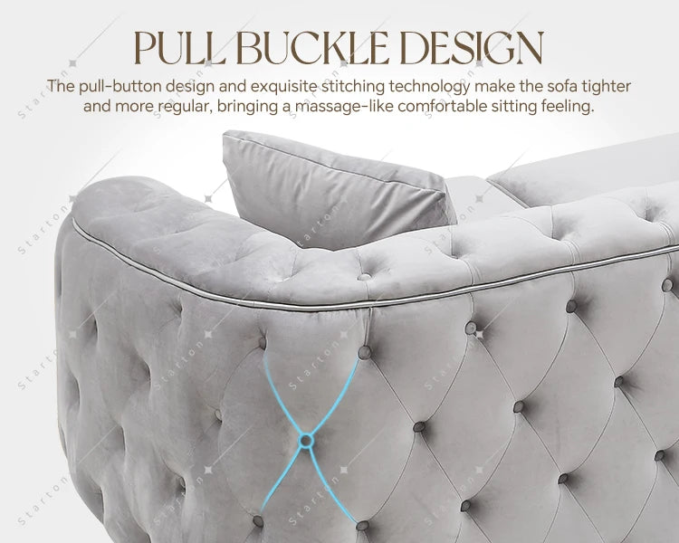 Best Manufacturer Nordic New Design Style Trend Couches Set Luxury Chesterfield Fabric Reclining Home Furniture Living Room Sofa