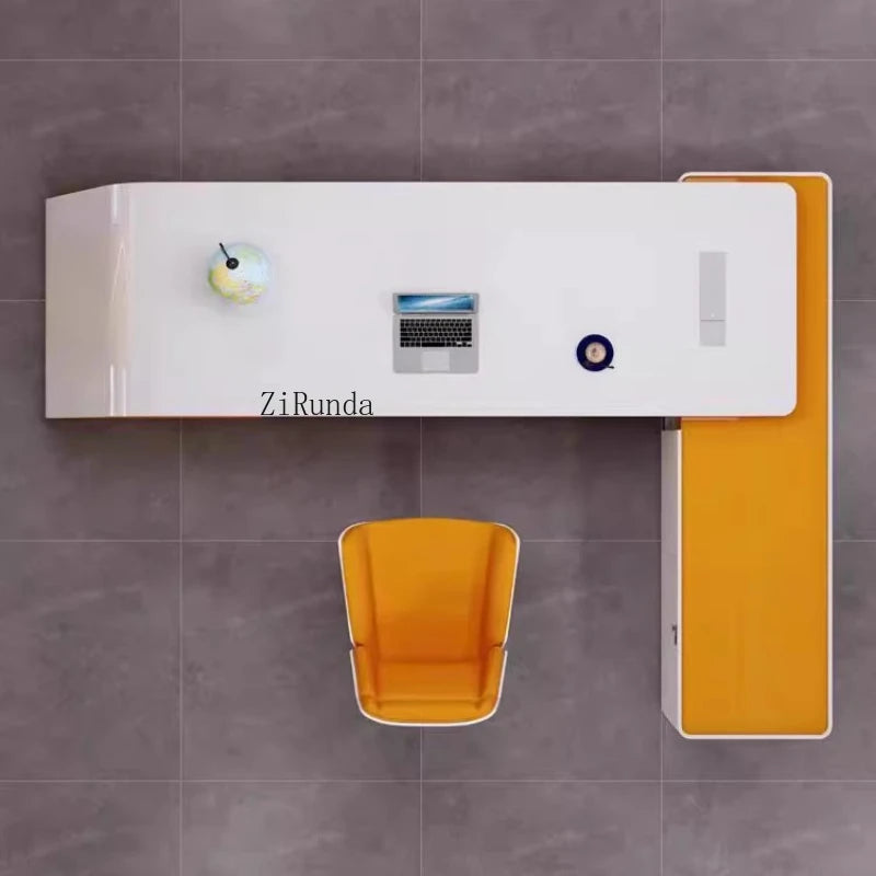 Painted desk simple modern fashion light luxury boss table creative president table and chair combination