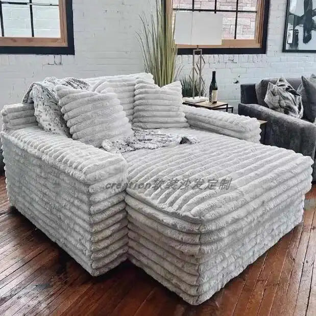 Light luxury lazy sofa thick velvet cloud sofa large sitting deep removable and washable combination living room 2024 new