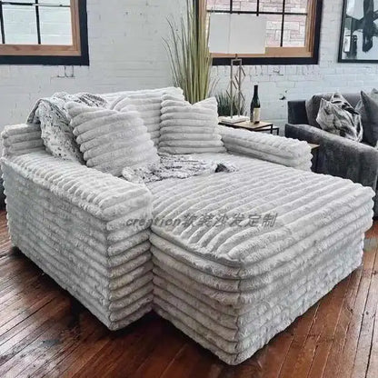 Light luxury lazy sofa thick velvet cloud sofa large sitting deep removable and washable combination living room 2024 new