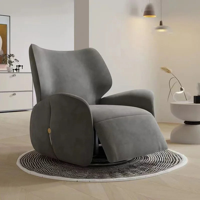 Single Sofa Chair Fabric Leisure Chair Living Room Modern Light Luxury Electric Function Sofa Recliner