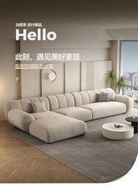 Fabric Living Room Sofas Modern Minimalist Sectional Modular Sofa Elegant Comfortable Canape  De Luxe Nordic Furniture