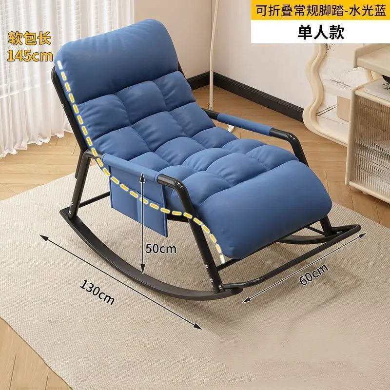 Recliner Rocking Chair Sitting and Sleeping Dual-purpose Double Lunch Break Chair Balcony Home Leisure Lazy Sofa Chair Ergonomic